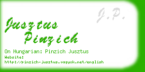 jusztus pinzich business card